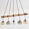 Ripoll Suspension, Boule lumineuse, Suspension Écru, Noir, 5 lumières