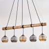 Ripoll Suspension, Boule lumineuse, Suspension Écru, Noir, 5 lumières