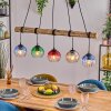 Koyoto Suspension, Boule lumineuse, Suspension Écru, Noir, 5 lumières
