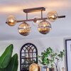 Chehalis Plafonnier, Boule lumineuse Ambre, Clair, Fumé, 5 lumières