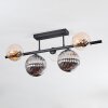 Chehalis Plafonnier, Boule lumineuse Ambre, Clair, Fumé, 5 lumières