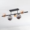 Chehalis Plafonnier, Boule lumineuse Ambre, Fumé, 5 lumières