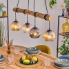 Ripoll Suspension, Boule lumineuse, Suspension Écru, Noir, 4 lumières