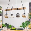 Ripoll Suspension, Boule lumineuse, Suspension Écru, Noir, 4 lumières