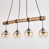 Koyoto Suspension, Boule lumineuse, Suspension Écru, Noir, 4 lumières