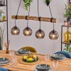 Koyoto Suspension, Boule lumineuse, Suspension Écru, Noir, 4 lumières