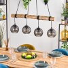 Koyoto Suspension, Boule lumineuse, Suspension Écru, Noir, 4 lumières