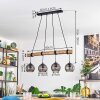 Koyoto Suspension, Boule lumineuse, Suspension Écru, Noir, 4 lumières