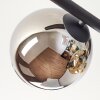 Koyoto Plafonnier, Boule lumineuse Ambre, Chrome, Clair, Fumé, 5 lumières