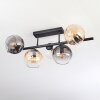 Koyoto Plafonnier, Boule lumineuse Ambre, Clair, Fumé, 5 lumières