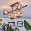 Chehalis Plafonnier, Boule lumineuse Fumé, 5 lumières