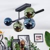 Chehalis Plafonnier, Boule lumineuse Bleu, Vert, Cuivré, 5 lumières