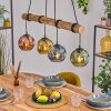 Ripoll Suspension, Boule lumineuse, Suspension Écru, Noir, 4 lumières