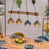 Koyoto Suspension, Boule lumineuse, Suspension Écru, Noir, 4 lumières
