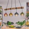Koyoto Suspension, Boule lumineuse, Suspension Écru, Noir, 4 lumières