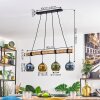 Koyoto Suspension, Boule lumineuse, Suspension Écru, Noir, 4 lumières