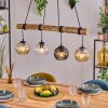Koyoto Suspension, Boule lumineuse, Suspension Écru, Noir, 4 lumières