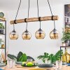 Koyoto Suspension, Boule lumineuse, Suspension Écru, Noir, 4 lumières