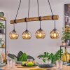 Koyoto Suspension, Boule lumineuse, Suspension Écru, Noir, 4 lumières