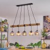 Ripoll Suspension, Boule lumineuse, Suspension Écru, Noir, 5 lumières