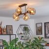 Ripoll Plafonnier, Boule lumineuse Ambre, 6 lumières