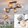 Ripoll Plafonnier, Boule lumineuse Ambre, Clair, Fumé, 6 lumières