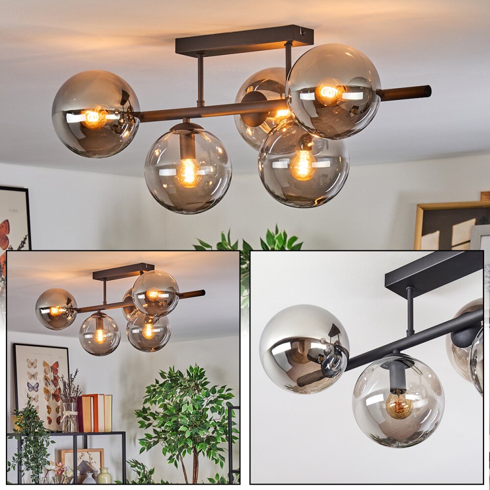 Gastor Plafonnier, Boule lumineuse Fumé, 5 lumières main product photo