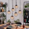 Gastor Suspension, Boule lumineuse, Suspension Noir, 6 lumières