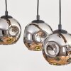 Ripoll Suspension, Boule lumineuse, Suspension Écru, Noir, 4 lumières