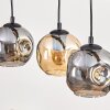 Ripoll Suspension, Boule lumineuse, Suspension Écru, Noir, 4 lumières