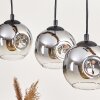 Ripoll Suspension, Boule lumineuse, Suspension Écru, Noir, 4 lumières