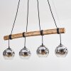 Ripoll Suspension, Boule lumineuse, Suspension Écru, Noir, 4 lumières