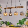 Ripoll Suspension, Boule lumineuse, Suspension Écru, Noir, 4 lumières