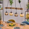 Ripoll Suspension, Boule lumineuse, Suspension Écru, Noir, 4 lumières