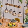 Ripoll Suspension, Boule lumineuse, Suspension Écru, Noir, 4 lumières