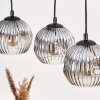 Ripoll Suspension, Boule lumineuse, Suspension Écru, Noir, 4 lumières