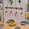 Ripoll Suspension, Boule lumineuse, Suspension Écru, Noir, 4 lumières