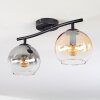 Koyoto Plafonnier, Boule lumineuse Ambre, Clair, Fumé, 2 lumières