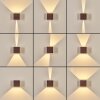 Tamarin Lampe murale d´extérieur, Applique murale LED Rouille, 2 lumières