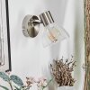 Saire Applique murale, Spot mural Chrome, Nickel mat, 1 lumière