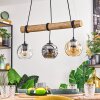 Ripoll Suspension, Boule lumineuse, Suspension Écru, Noir, 3 lumières