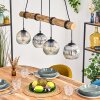 Ripoll Suspension, Boule lumineuse, Suspension Écru, Noir, 4 lumières