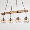 Ripoll Suspension, Boule lumineuse, Suspension Écru, Noir, 4 lumières