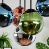 Gastor Plafonnier, Boule lumineuse Bleu, Chrome, Vert, Cuivré, Fumé, 5 lumières