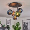 Gastor Plafonnier, Boule lumineuse Bleu, Chrome, Vert, Cuivré, Fumé, 5 lumières