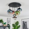 Gastor Plafonnier, Boule lumineuse 37 cm Bleu, Chrome, Vert, Clair, Cuivré, Fumé, 5 lumières