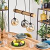 Ripoll Suspension, Boule lumineuse, Suspension Écru, Noir, 3 lumières