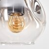 Ripoll Suspension, Boule lumineuse, Suspension Écru, Noir, 3 lumières
