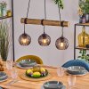 Koyoto Suspension, Boule lumineuse, Suspension Écru, Noir, 3 lumières