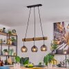 Koyoto Suspension, Boule lumineuse, Suspension Écru, Noir, 3 lumières